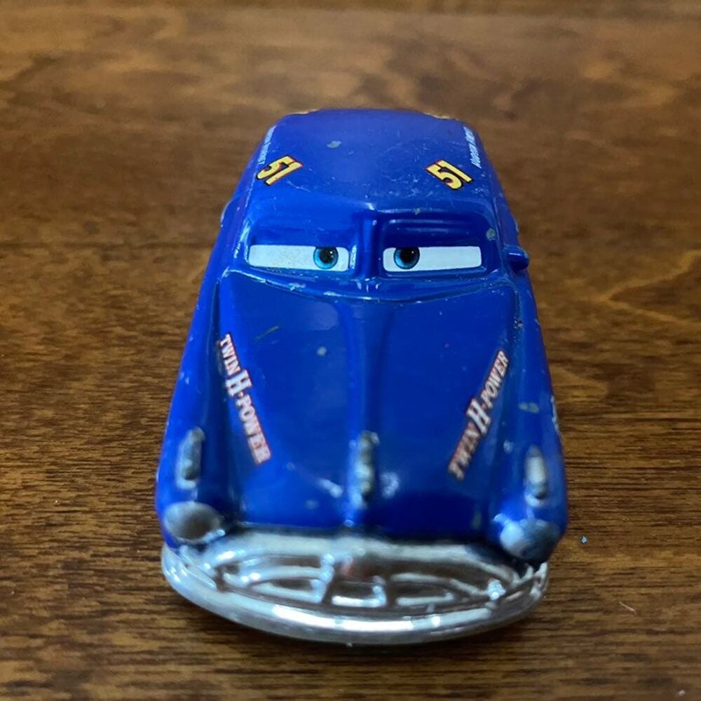 DISNEY Pixar Cars Fabulous Hudson Hornet Blue Diecast Toy Car - Picture 2 of 4